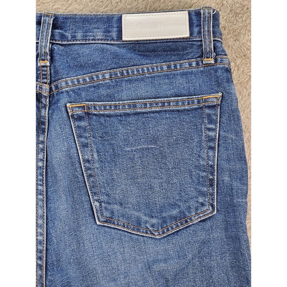Made in USA RE/DONE Originals High-rise Ankle Crop Denim Jeans Size 26
